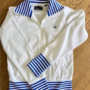 Very cute Fred Perry white and blue jacket